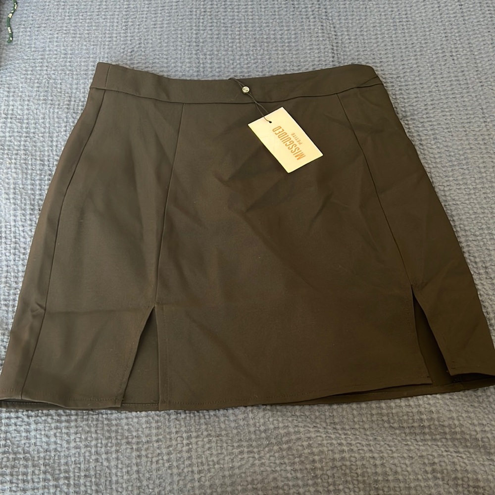 Misguided Double Slit Mini Skirt
